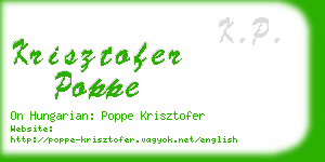 krisztofer poppe business card